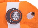 Petface Seriously Strong Plush and Rubber Fish Dog Toy Orange view 2