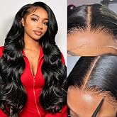hiforuty SKINLIKE 5x5 HD Lace Closure Wigs Human Hair 200% Density 24 Inch | Body Wave Human Hair Wig With Drawstring Pre Plu