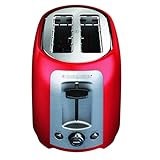 BLACK+DECKER TR1278RM 2-Slice Toaster, Bagel Toaster, Red