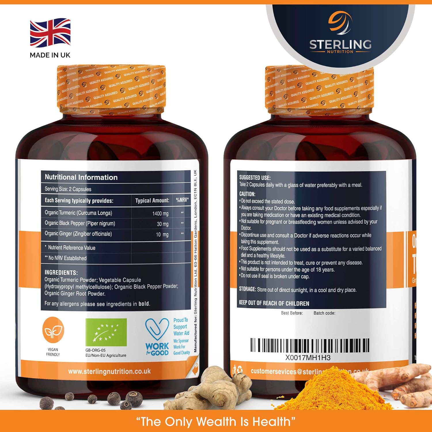 Turmeric Curcumin Capsules - 95% Extract, 500mg Per Serving, 60 count (Pack of 1) - Image 4
