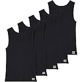 Billabong Mens Undershirts 5 Pack Lightweight Tank Tops for Men Classic Ribbed Cotton