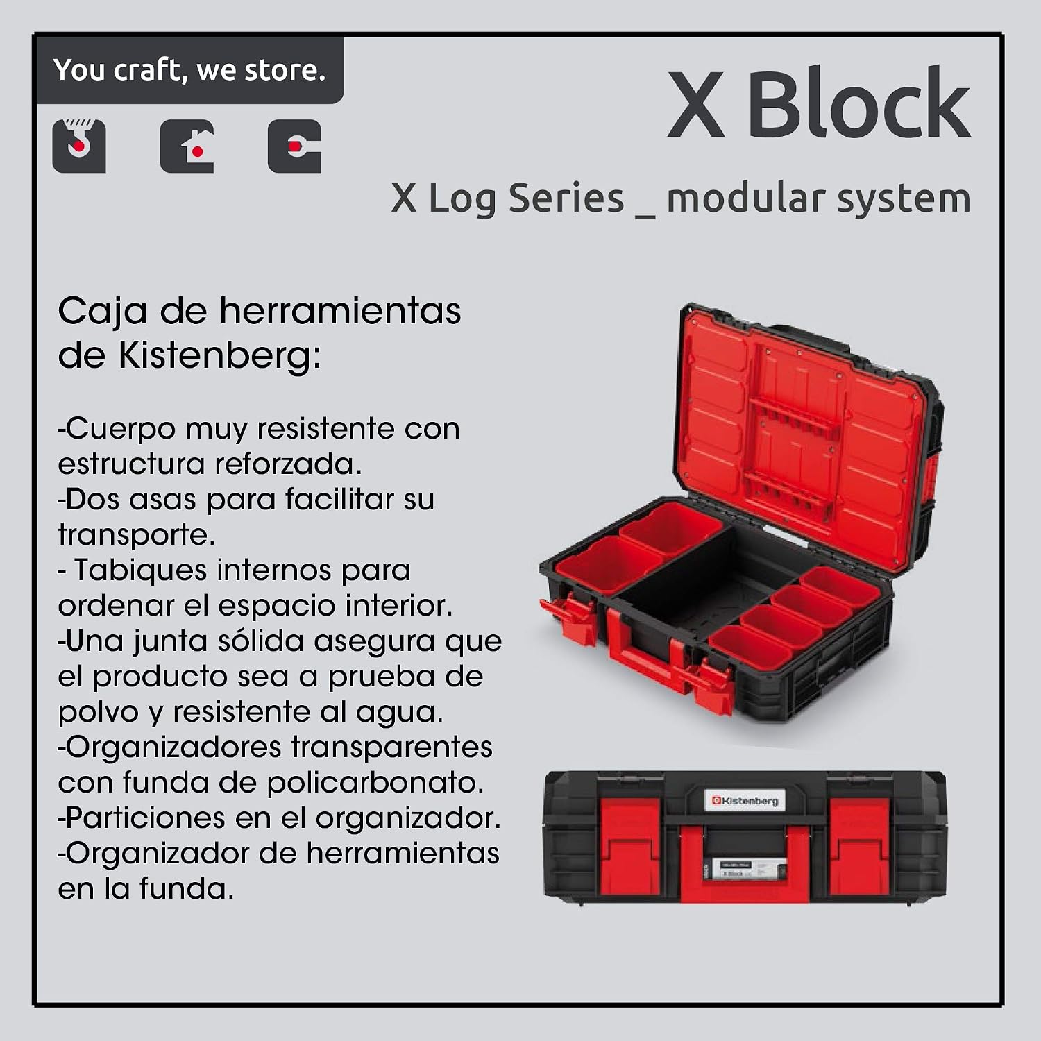 Tool Boxes Container Load Professional tool box load capacity up to 50 kg tool box modular X ...