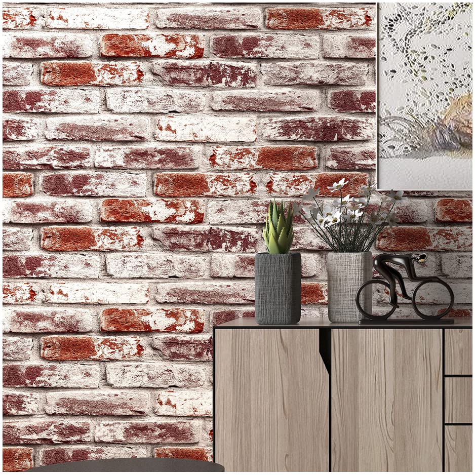 Brick Wallpaper Red Brick Peel and Stick Wallpaper Self-Adhesive ...