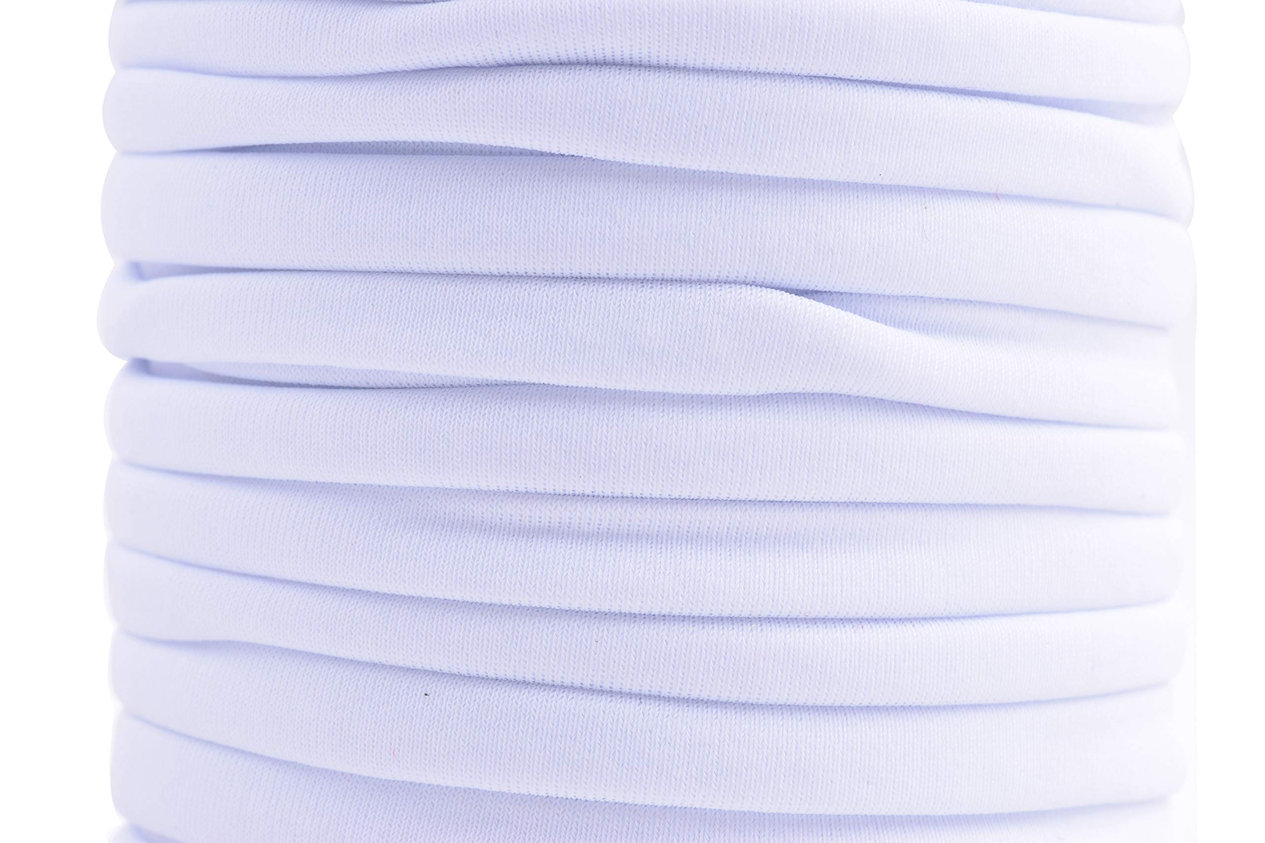 KONMAY Stretchy Polyester Spandex Cord, 18 Meters 5.0mm Soft Skinny Stitched Elastic String for Jewelry Making, Sewing, and Crafting