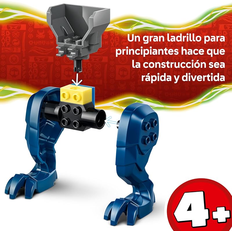 Ninjago Combate del Meca-Dragón de Jay - 2 Figuras de Acción, 2 Minifiguras Ninja, Catanas y Espadas de Juguete - Regalo de Cumpleaños para Niños de 4+ Años y Fans de la Serie - 71853