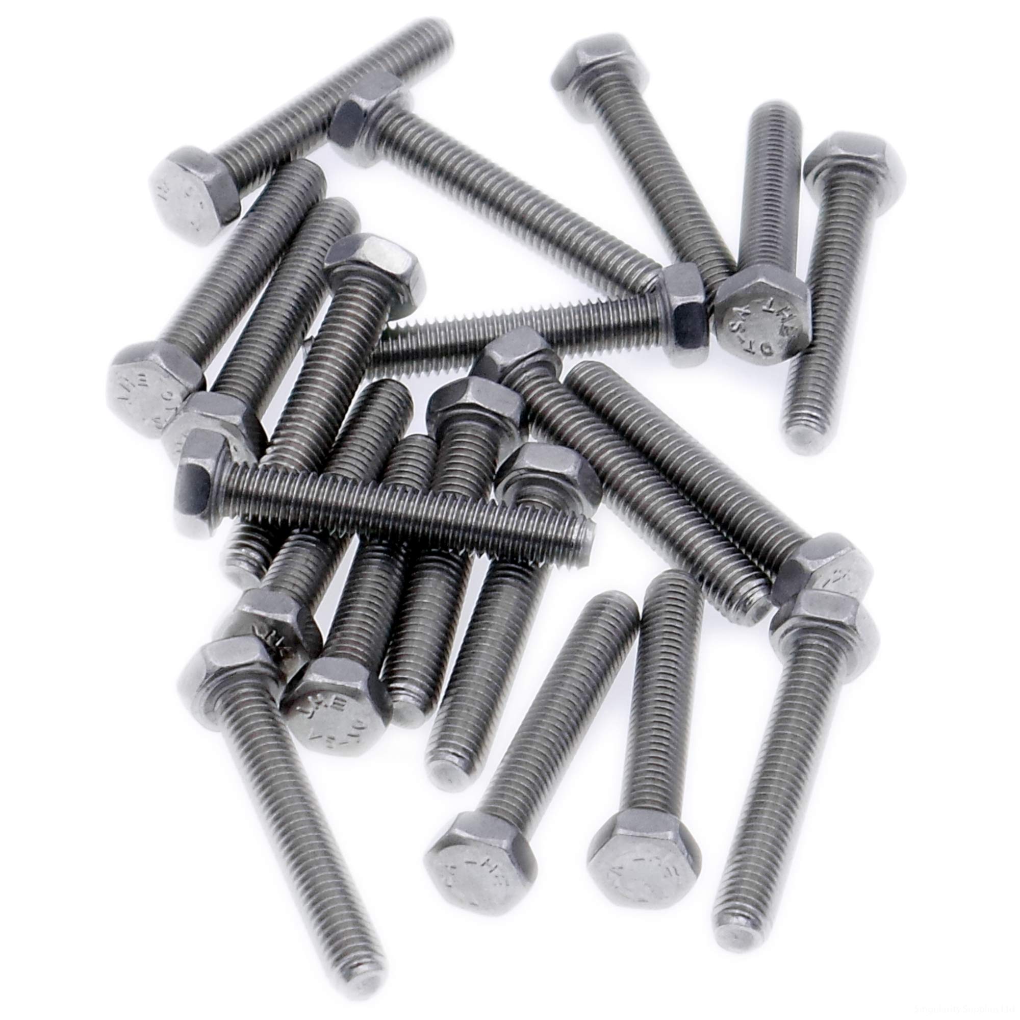 M5 (5mm x 8mm) Hex Bolt (Fully Threaded Setscrew) - Stainless Steel (A2) (Pack of 20)