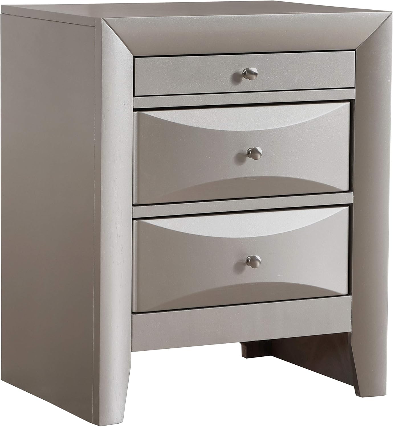 Amazon Com Glory Furniture 3 Drawer Nightstand Silver Furniture Decor