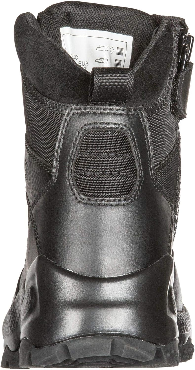 5.11 Men's ATAC 2.0 6" Tactical Side Zip Military Boot, Style 12394, Black: Shoes