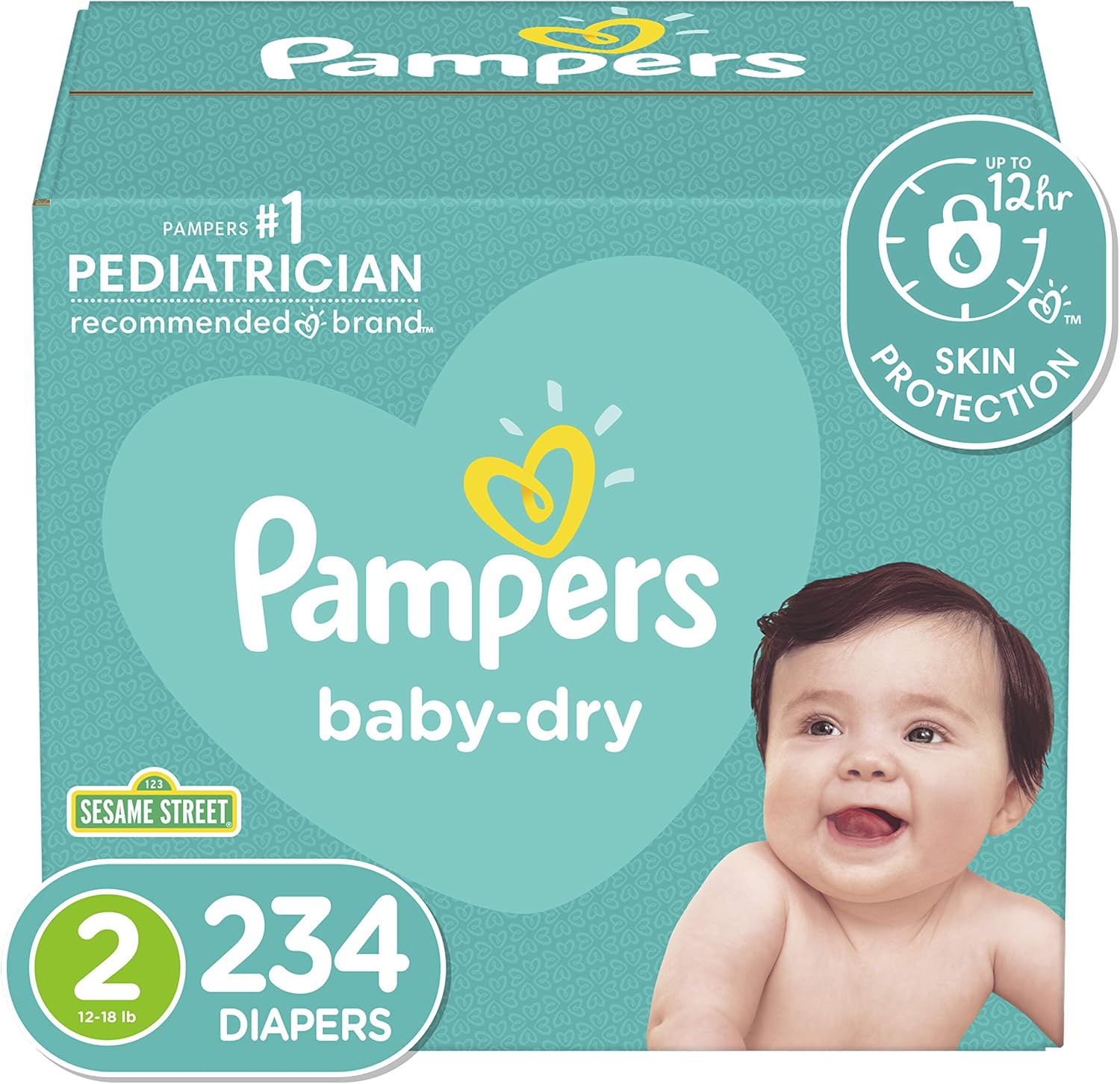 Diapers Size 2 234 Count Pampers Baby Dry Disposable Baby Diapers One Month Supply Amazon Co Uk Health Personal Care