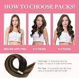 GOO GOO Hair Extensions Tape In 22in 50g 20pcs Dark Brown Balayage view 5