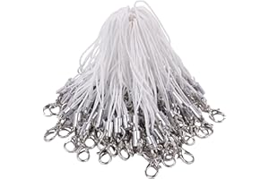 MINI-FACTORY 100PCS DIY Charm Straps with Lobster Clasp Colorful Lanyard Cords for Phone Charms, USB Drives, Keychains, Jewelry Making, Crafts, Purse & Name Tag Accessories