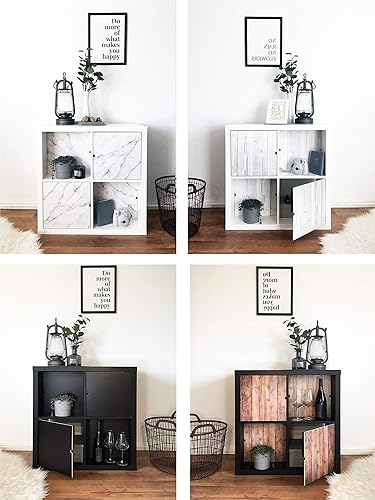 Regaleinsatz passend für Ikea Kallax Expedit | Als stufenlos verschiebbare Cover oder Tür | Nutzbar als Rückwand Sichtschutz 