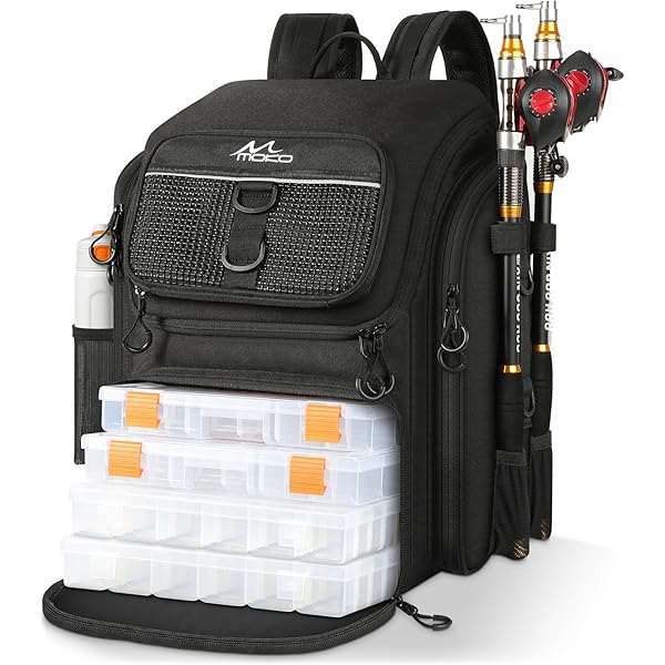 best fishing backpack with rod holders – SOUUXIU Fishing Backpack Waterproof with Rod Holder Design ...