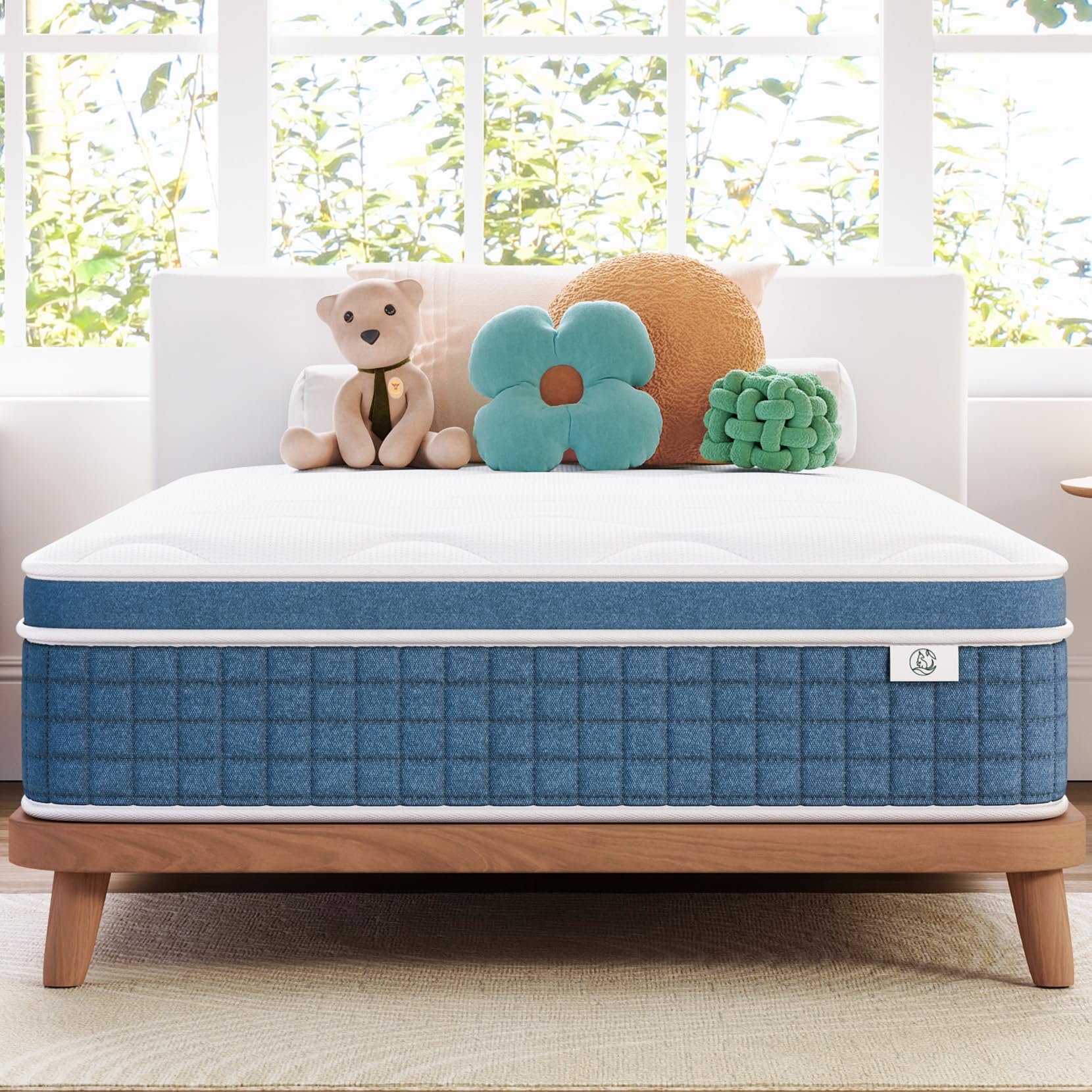 Photo 1 of koorlian Twin XL Mattress, 10 Inch Hybrid Mattress Twin XL with Individual Pocket Springs and Pressure-Relieving Memory Foam, Breathable, Medium Firm Mattress in a Box 80"x39"x10"