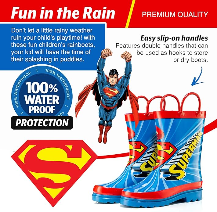superman rain boots