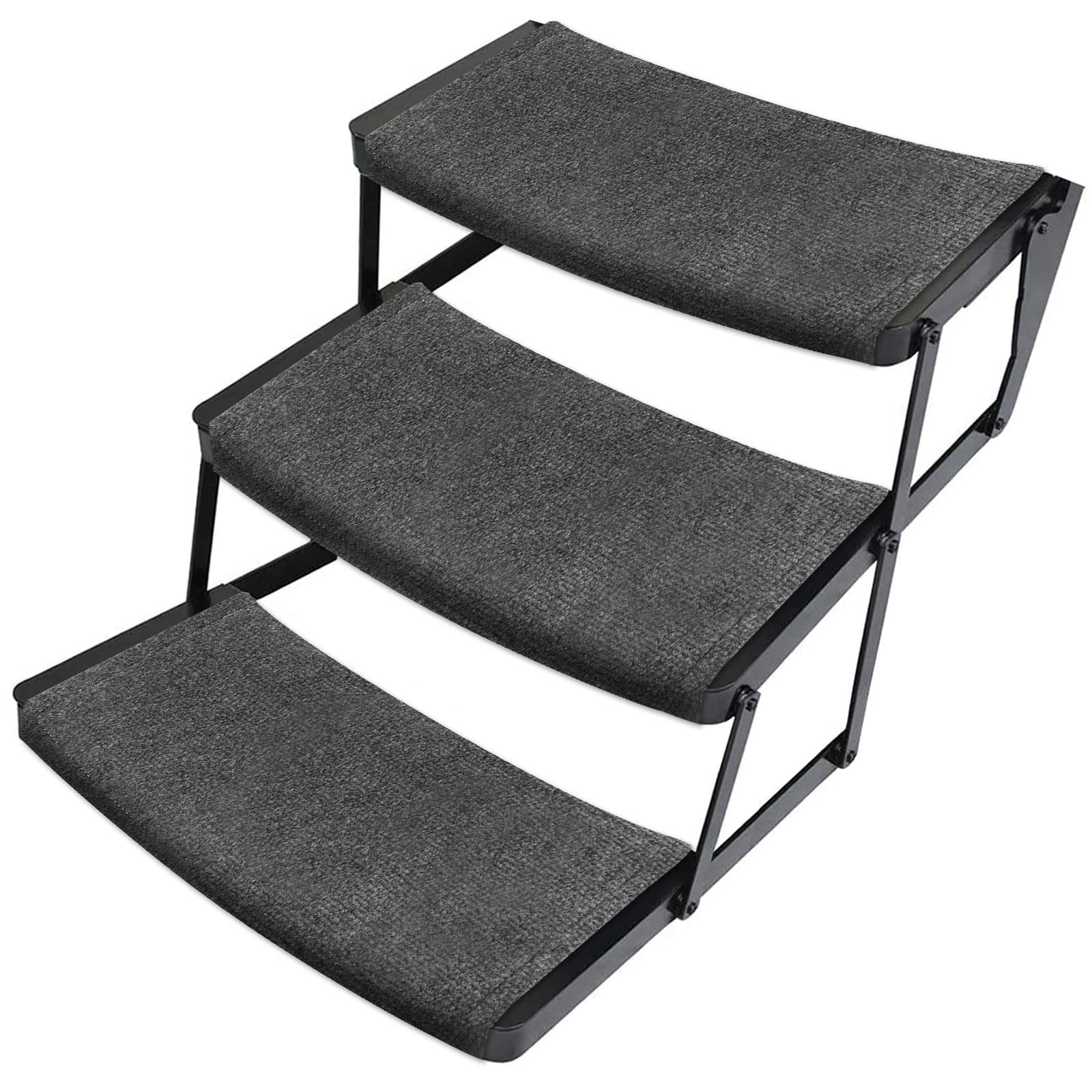 Photo 1 of OKBA RV Step Covers,Camper Step Covers for 22 Inch RV Camper 8-10" Deep Radius Stairs Only - 3 Pack Gray Stair Rug Carpets