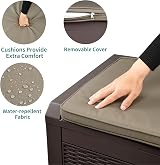 YITAHOME 380L Large Waterproof Resin Garden Storage Box Deck Box Outdoor Dark view 3