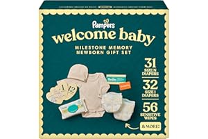 Pampers Gift Set, Disposable Diapers, Sensitive Wipes, & Milestone Gifts