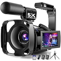 5K Video Camera Camcorder, UHD 64MP Vlogging Camera