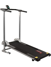 Sunny Health & Fitness SF-T1407M Manual Walking Treadmill, Gray