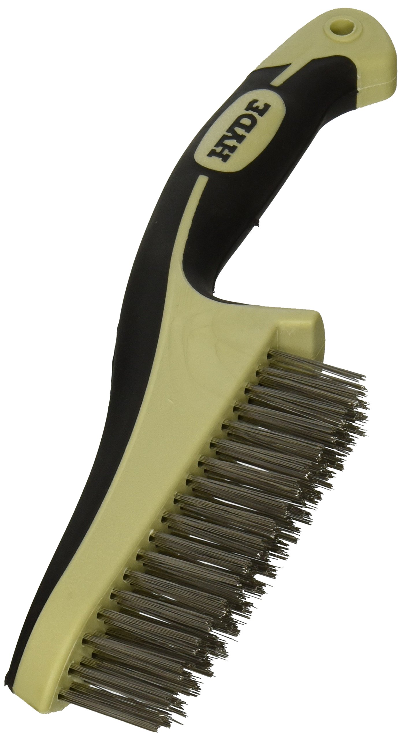 Hyde - 181348 HYDE 46842 Stainless Steel Wire Brush with Narrow Profile, 11-inch, MAXXGRIP PRO
