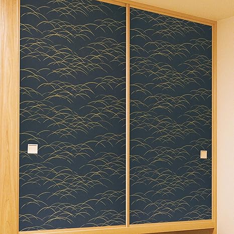 Amazon ふすま 紙 和風壁紙 和 モダン のりナシ 1枚 ふすま紙 簡単 張り替え Diy 模様 替え リフォーム No 810 壁紙