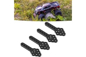 VGEBY1 Damper Mount, 4pcs Adjustable Shock Absorber Damper Mount Plate for RC Crawler(BLACK)