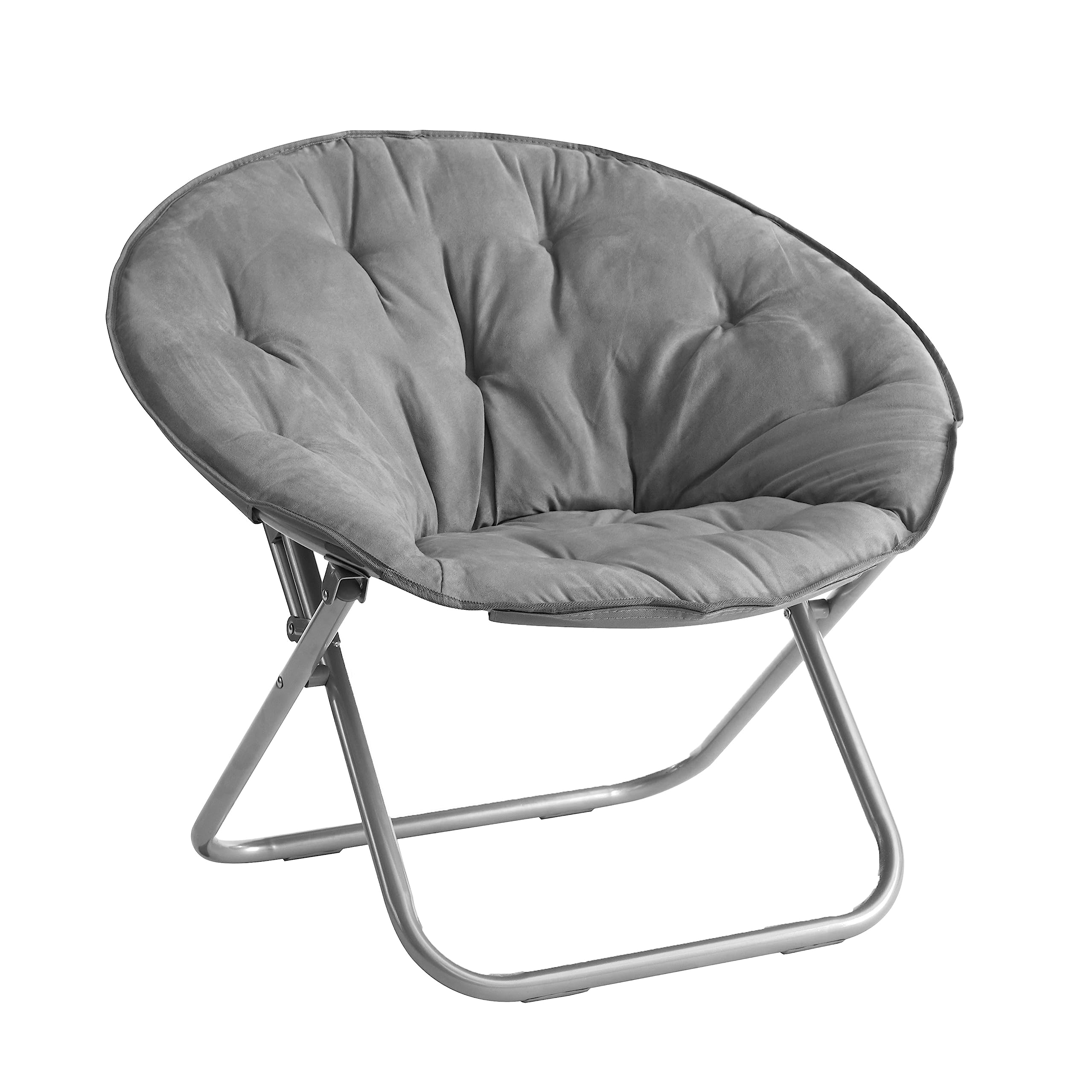 Photo 1 of ***similar item***Urban Lifestyle Oversized Urban Comfort Microsuede Saucer Chair Adult Lounge Seating Soft Plush Accent Furniture Living Room Relaxation Lightweight Portable Grey