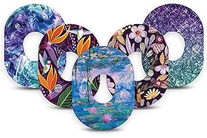 ExpressionMed - Dexcom G7 and Stelo Adhesive Patches (5-Pack) USA Made Waterproof Hypoallergenic Sensor Covers (Pacifica Variety Pack)