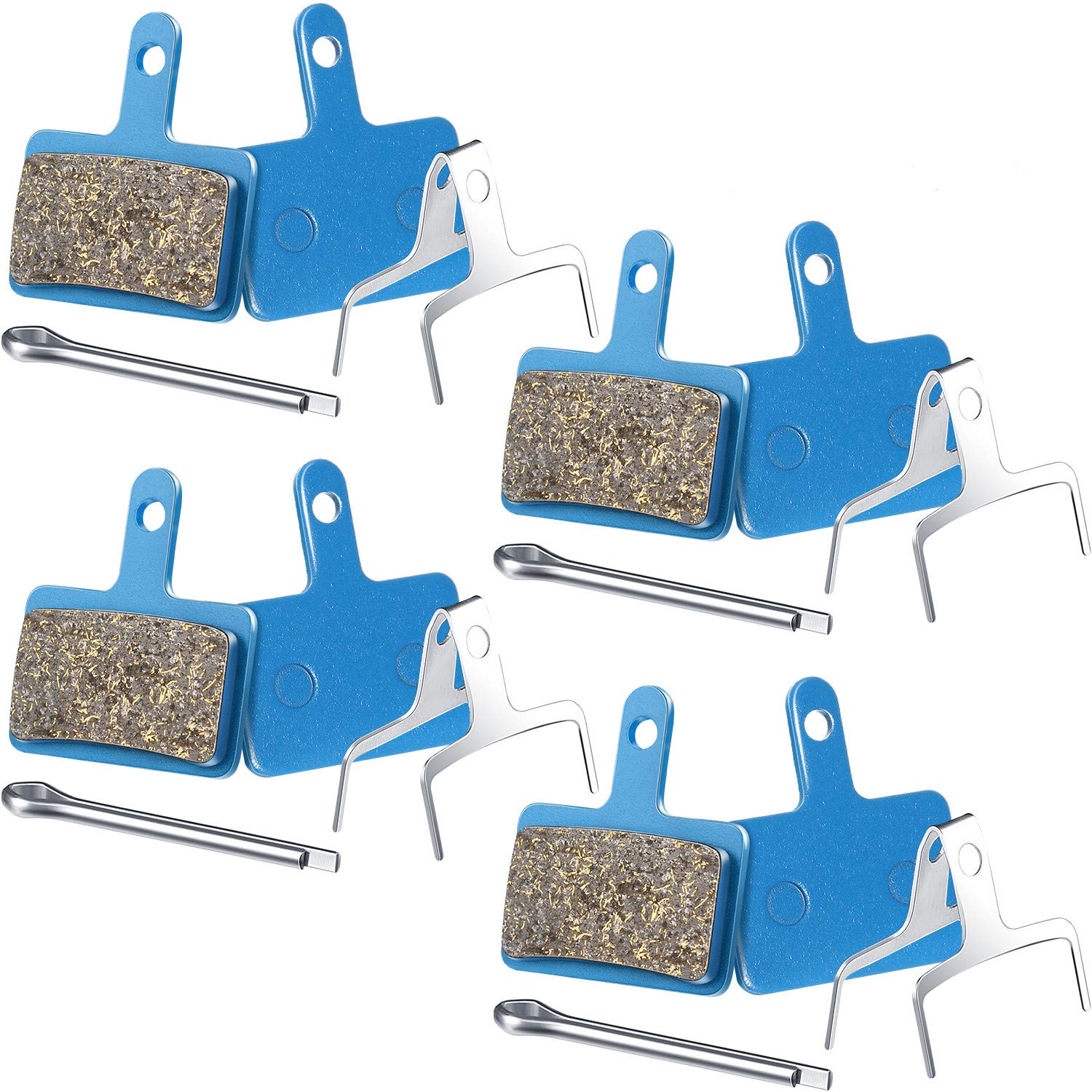 Photo 1 of Zonon 4 Pairs Bike Brake Pads Compatible with Trp Tektro Shimano Deore Br-m575 M525 M515 T615 T675 M505 M495 M486 M485 M475 M465 M447 M446 M445 M416 M415 M395(Multi Metallic Pads)