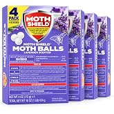 Moth Shield Scented Moth Balls, 4 oz Boxes, 4 Pack | For use in airtight storage containers with clothing, linens and stored garments. Convenient 4-pack for seasonal storage.