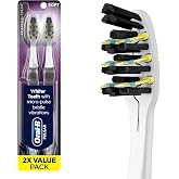 Oral-B Pulsar Charcoal, Battery Electric Toothbrush, 2 Count Soft Toothbrush Pack, removes Plaque, Travel Essentials Tooth Brush