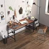 HOMIDEC 160 cm Computer Desk with Drawers, Headphone Hook, Modern Style view 4