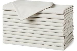 �鶹�� Basics Reusable Stain and Wrinkle Resistant Cloth Napkins, 12 Pack, 17 x 17 inches, White
