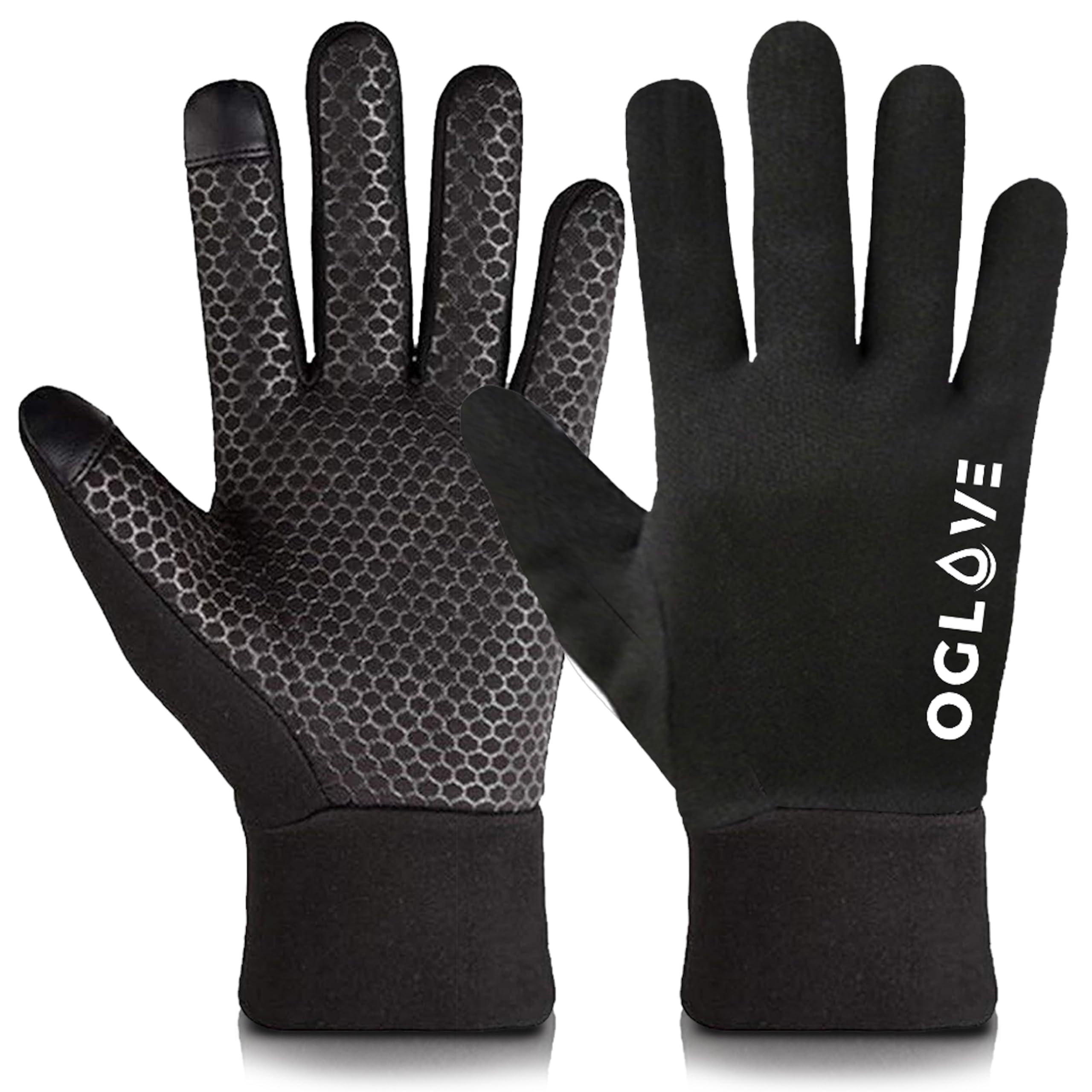 OGLOVE Waterproof Thermal Sports Gloves, Touchscreen Sensitive Field Gloves for Football, Rugby, Running, Mountain Biking, Cycling and More