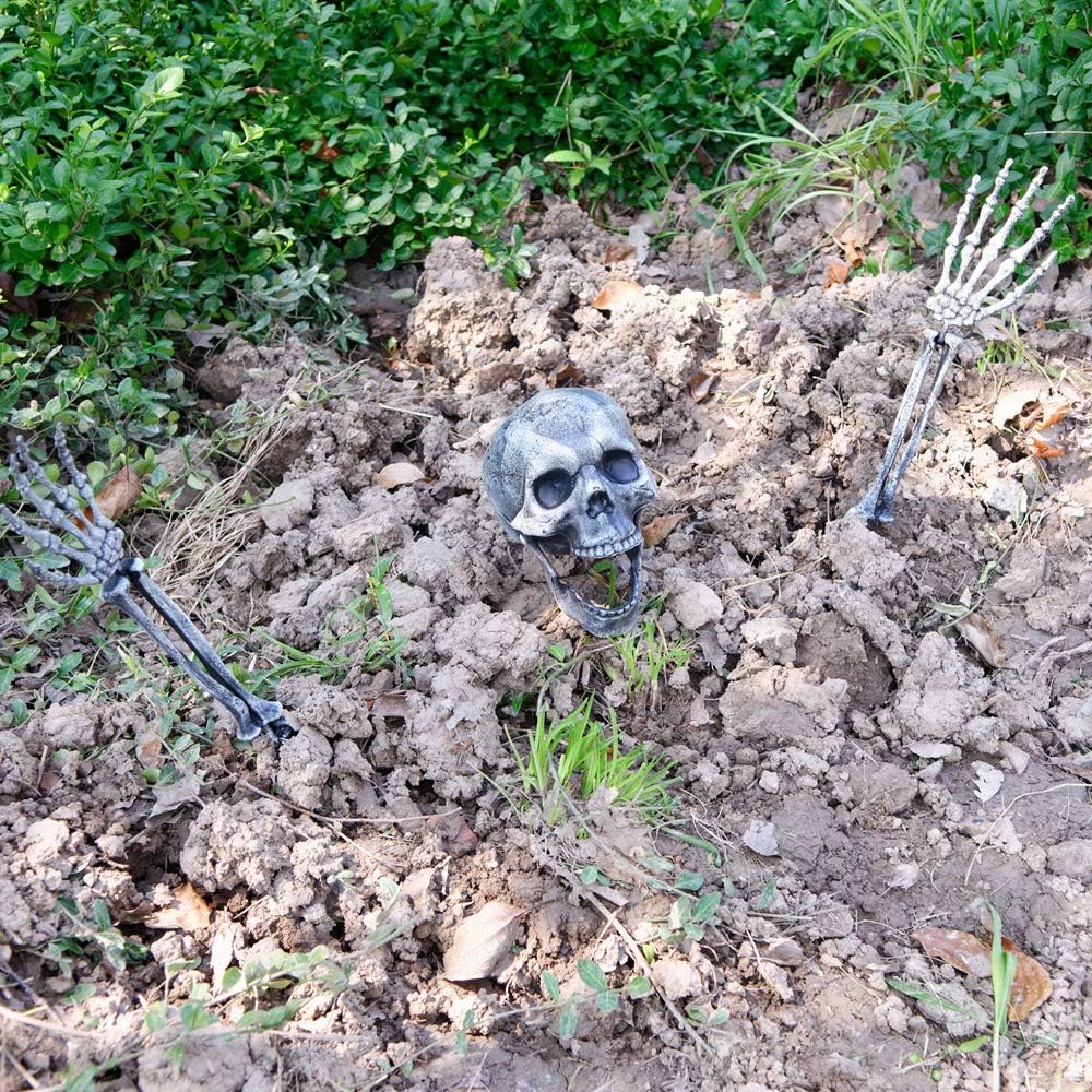 CHICHIC Realistic Looking Skeleton Stakes, Garden Graveyard Yard Lawn Stakes, Halloween Yard Decorations, Ground Breaker Skeleton for Best Outdoor Halloween Decorations Halloween Décor: Garden & Outdoor