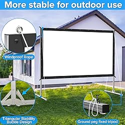 Projector Screen Outdoor,JWSIT 120 inch Outdoor