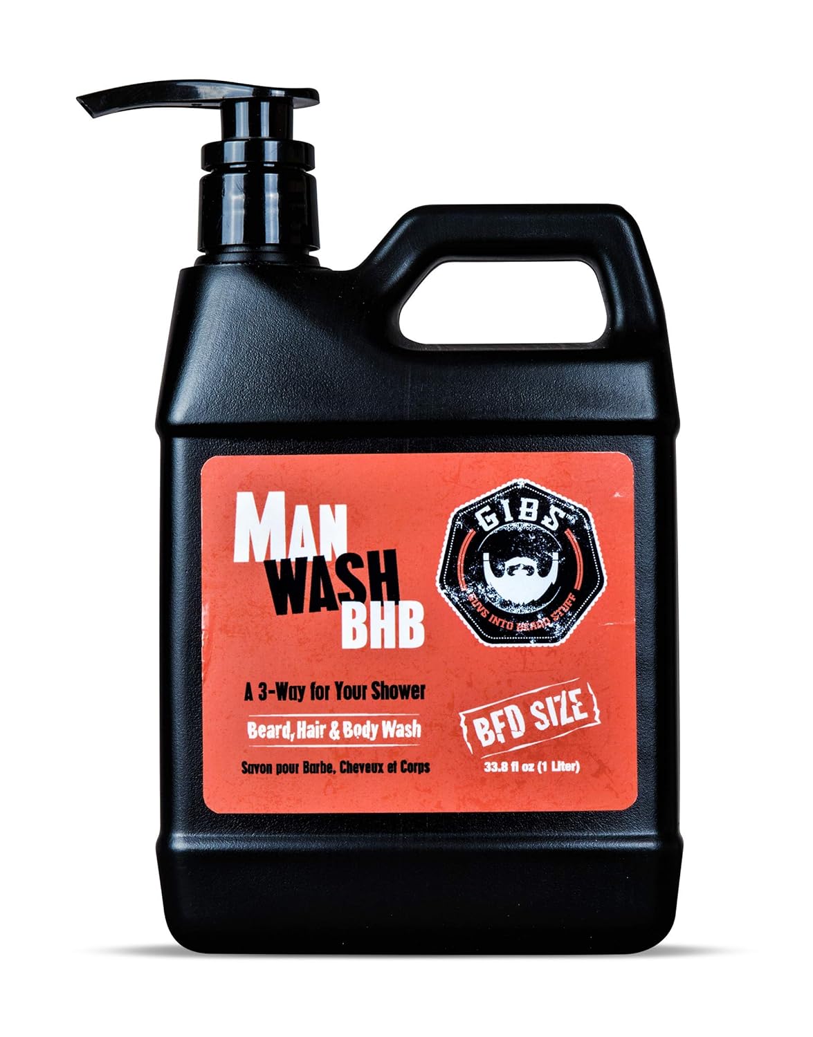 GIBS Grooming 3 in 1 Body Wash for Men Beard & Hair Moisturizing