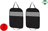 ADEPTNA Car Organizer Kick Mat 2 Pack 3 Mesh Pockets Seat Protector 65x44 view 5