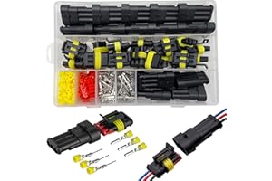 Thewinio 20 Kit 3 Pin Connector, 20-16 AWG Waterproof Electrical Automotive Wire Connector, 1.5mm Series Terminals Male Female Car Harness Plug Sets