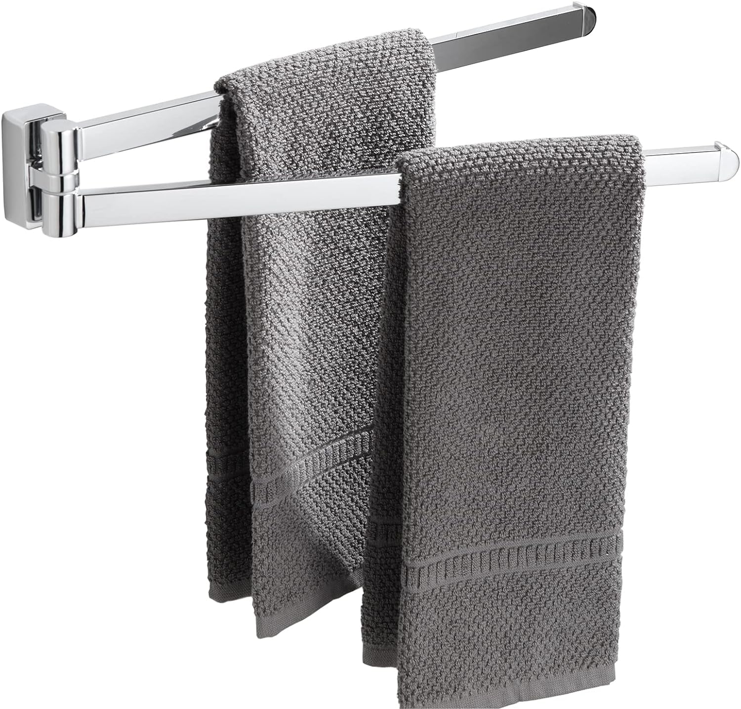 Photo 1 of BGL Swivel Towel Bar Chrome,Two Arms Wall Mount Towel Hanger Holder for Bathroom Organizer