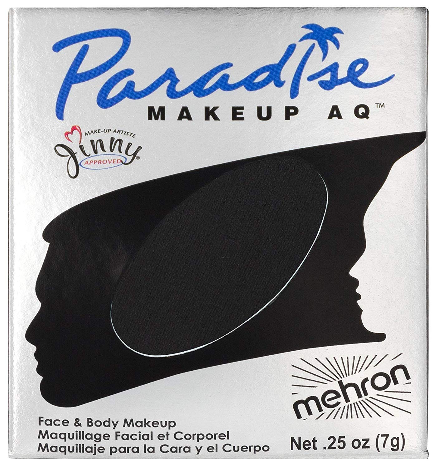 Mehron Makeup Paradise Makeup AQ Refill (.25 oz) (BLACK) : Childrens Play Makeup : Beauty