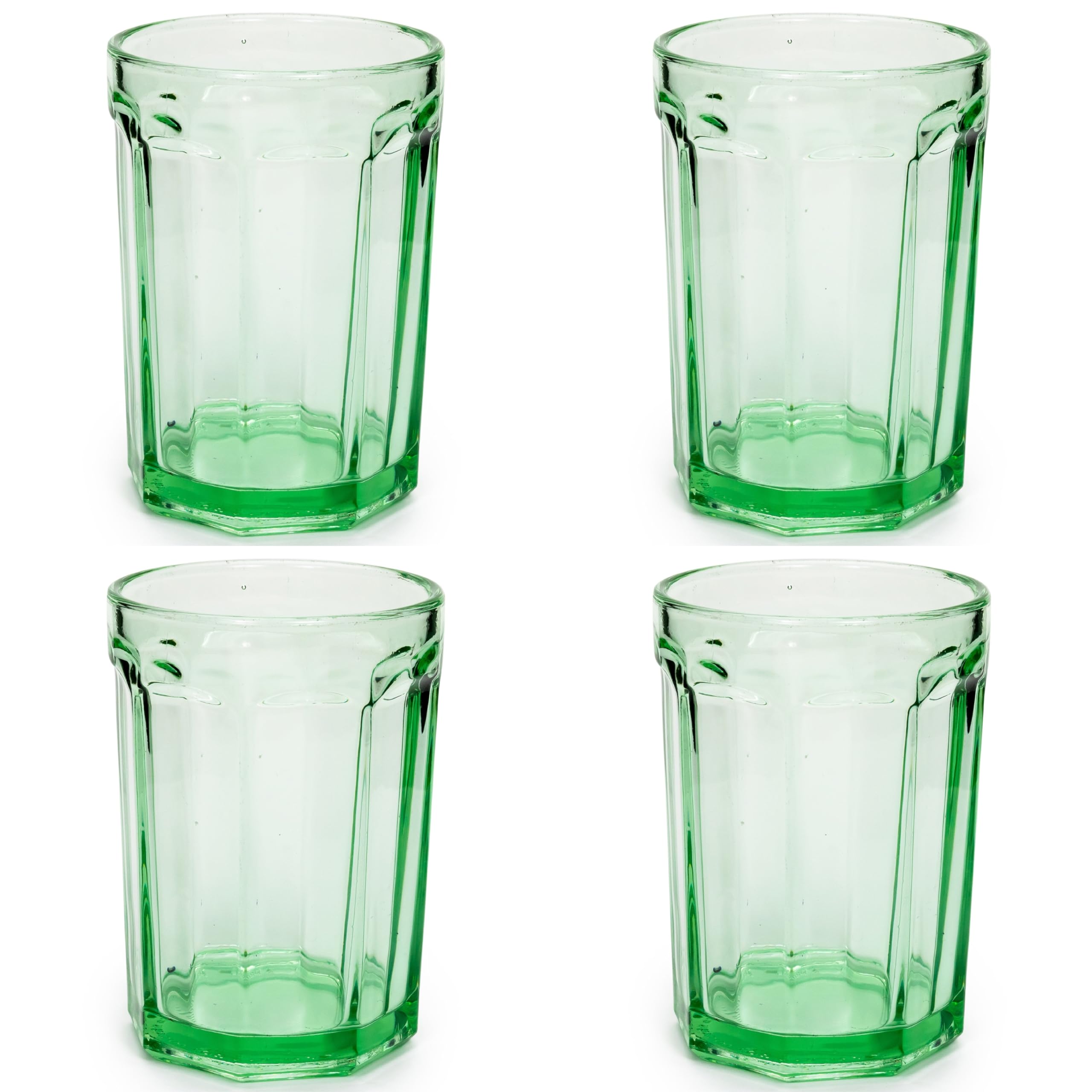 Serax Drinking Glasses Set of 4 | Fish & Fish glassware by Paola Navone | 13.5 FL oz Clear Green Water Glass Cups without Lids | Home Essentials, Kitchen Set | Suitable for Beer, Juice, Coffee — image 1