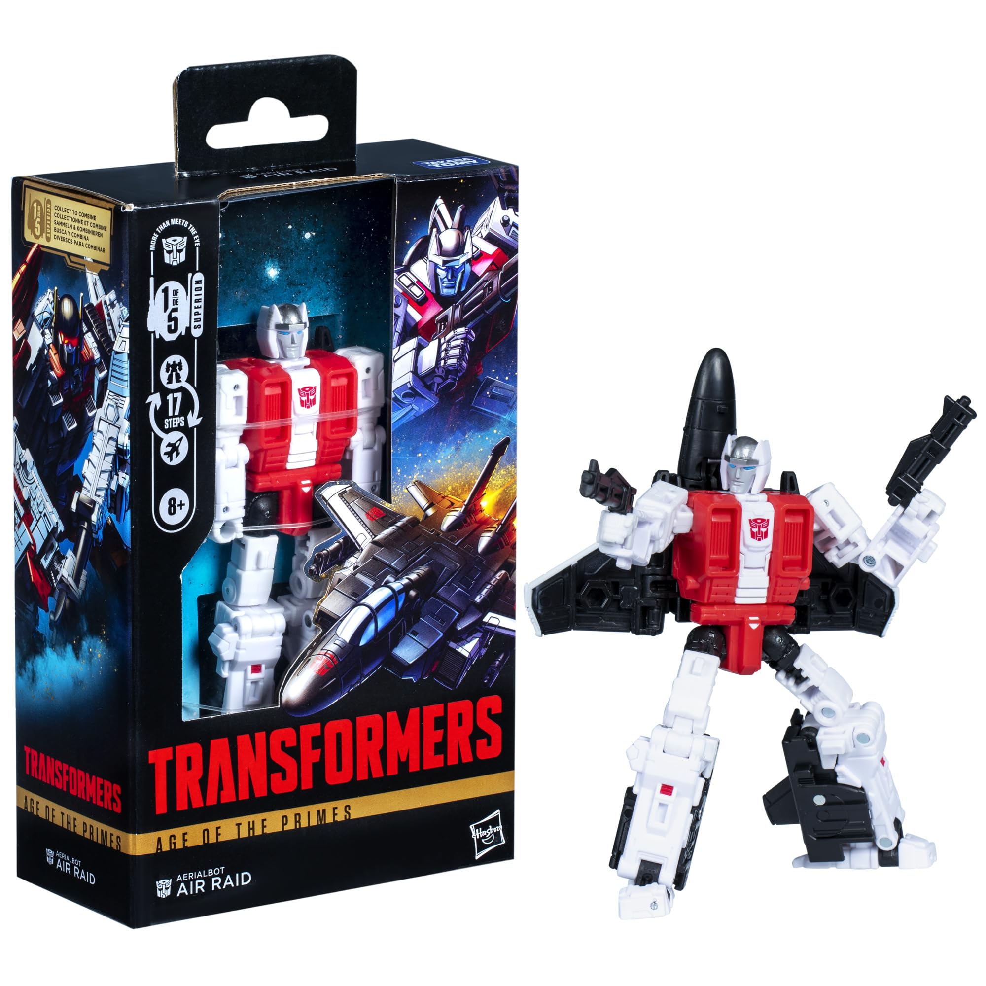 Transformers Age of The Primes Deluxe Class Aerialbot Air Raid, 5.5-inch Converting Action Figure, Robot Toys for Ages 8+