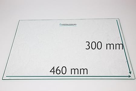 Kühlschrank Einlegeboden/Glasplatte/Gemüsefach – Strukturglas 4 mm dick – 460 mm x 300 mm - Direkt vom Glasereifachbetrieb!!!