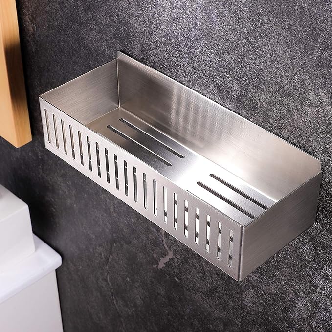 Mensola Doccia In Acciaio Inox 304 - Portaoggetti Adesivo Senza Foratura | Organizza Shampoo E Bagnoschiuma - Foto 13
