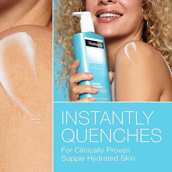 NEUTROGENA HYDRO BOOST BODY MOISTURIZING GEL CREAM WITH HYALURONIC ACID, NON-GREASY & FAST ABSORBING, LIGHTWEIGHT HYDRATING BODY LOTION FOR NORMAL TO DRY SKIN, FRAGRANCE-FREE, 16 OZ