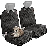 Lusso Gear Dog Car Seat Cover for Front Seat (2 Pack) - 100% Waterproof, Nonslip - Full Protection for Passenger Chair, Capta