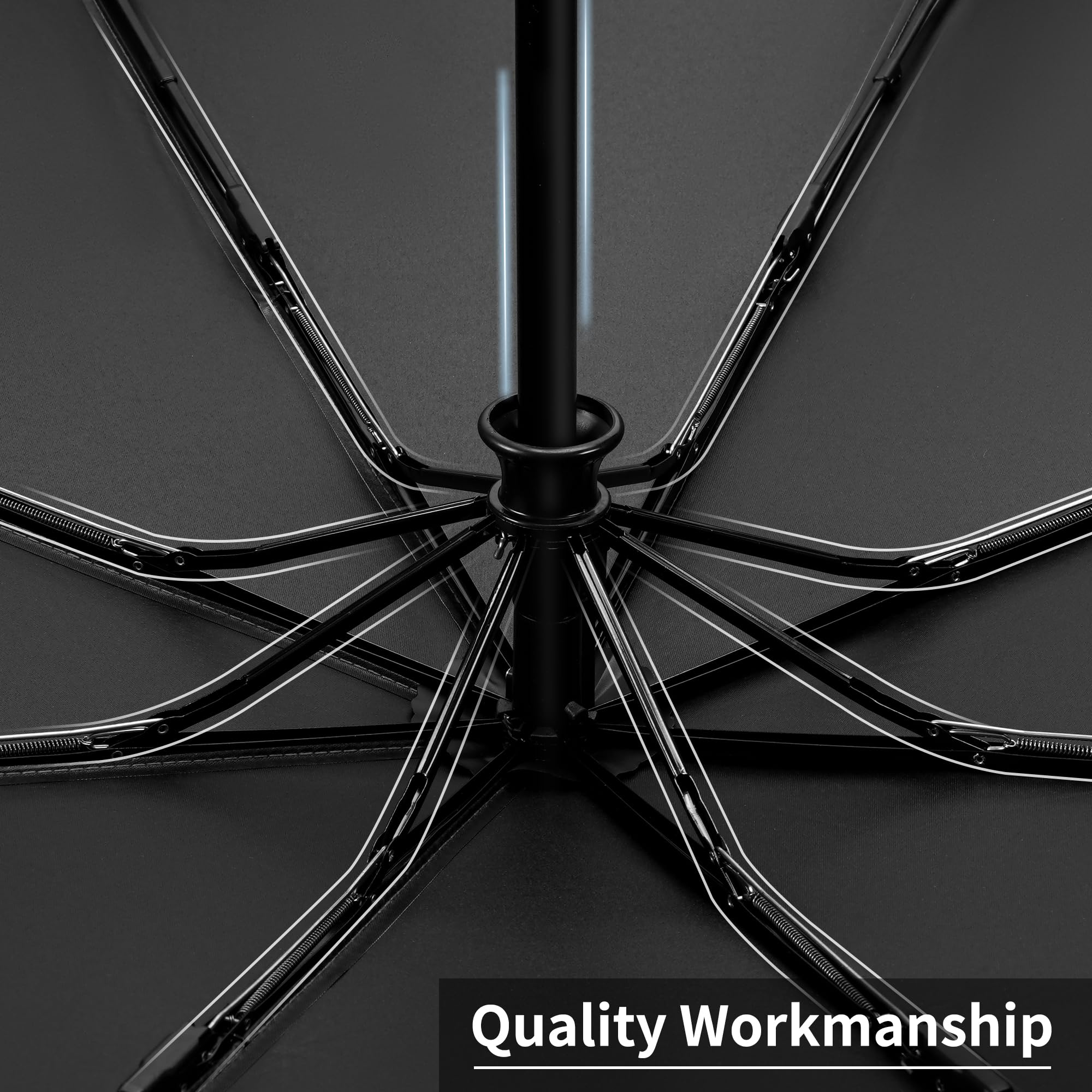 Seniny Windproof Travel Umbrella, Automatic Umbrellas for Rain, Portable & Compact Umbrellas for Backpack, Strong UV for Protection, Folding Small Sun Umbrella for Car, Walking