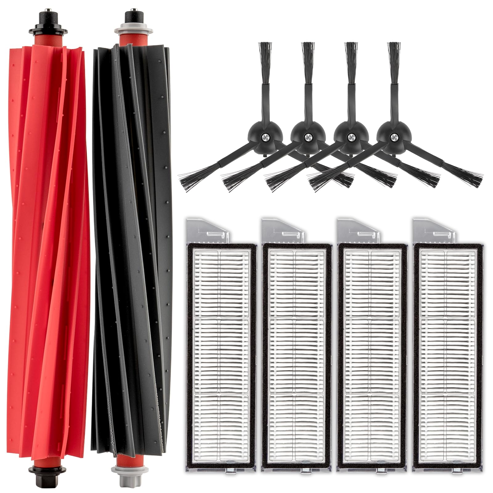 Photo 1 of (10 Pack) S8 MaxV Ultra Replacement Parts Compatible with Roborock S8 MaxV Ultra/ S8 Max Ultra Robot Vacuum, Accessories Kit, 2 Roller Brushes, 4 HEPA Filters, 4 Side Brushes, Vacuum Attachments